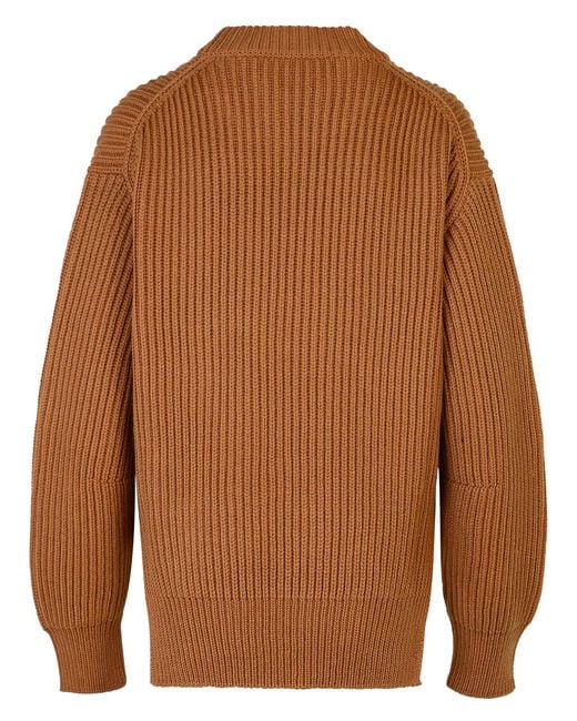 Jil Sander Brown Wool Sweater