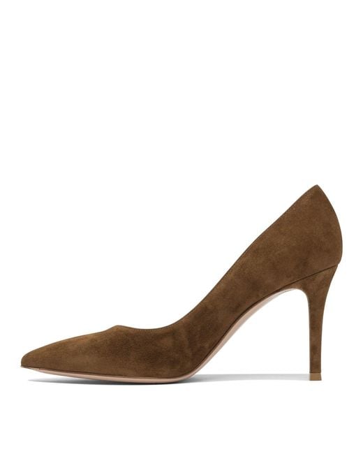 Gianvito Rossi Brown "Gianvito 85 Mm" Pumps