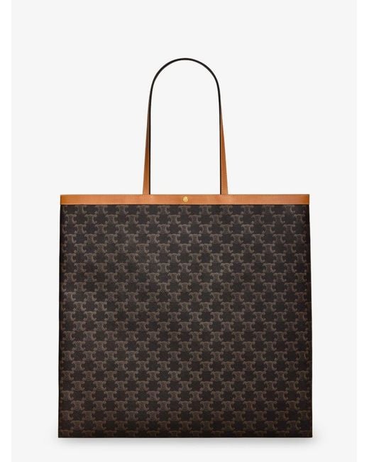 Céline Black Triomphe Fabric Shopper Bag for men
