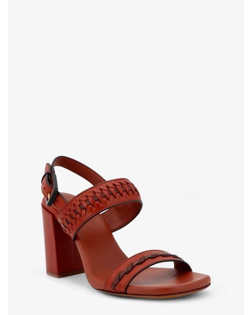 Zimmermann Red Leather Sandals Alchemy 85