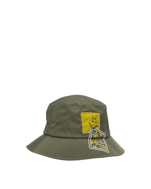 Kapital Green Peckish Rainbowy Bucket Hat for men