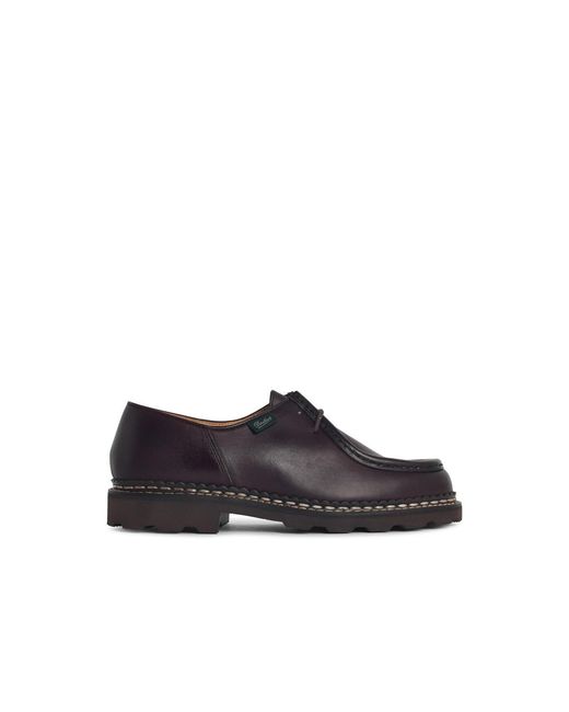 Paraboot Brown 'Michael' Smooth Coffee Lear Loafers for men