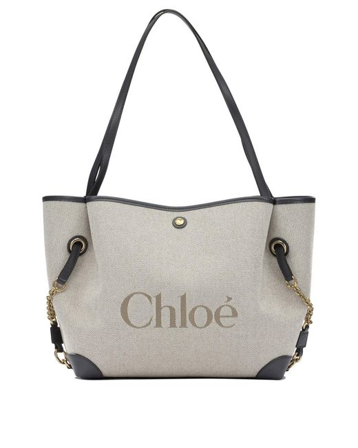 Chloé White "Clover" Large Shoulder Bag