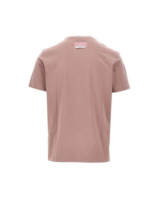 Emporio Armani Pink Sea Animals Print Swimwear T-Shirt for men