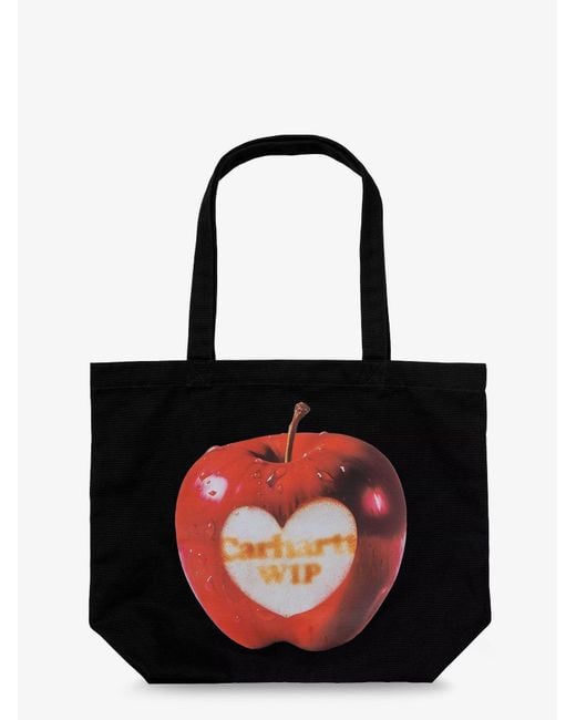 Carhartt Black Graphic Canvas Tote Bag for men