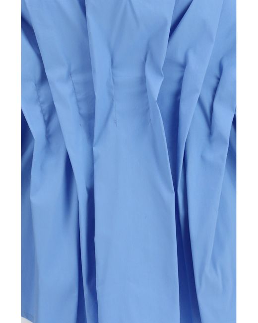 Ella Blue Shirt With Front Ruching