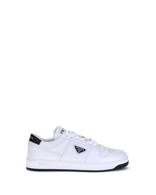 Prada White Leather Sneakers for men