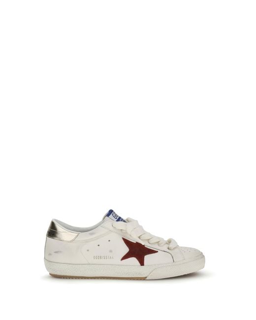 Golden Goose Deluxe Brand White Leather Super Star Sneakers