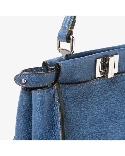 Fendi Blue "Peekaboo" Shoulder Bag