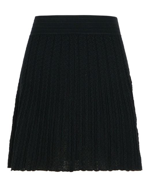 A.P.C. Black 'Kayla' Wool Skirt