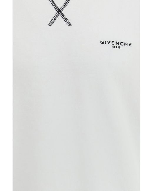 Givenchy White Couture Seam Sweatshirt With Logo for men