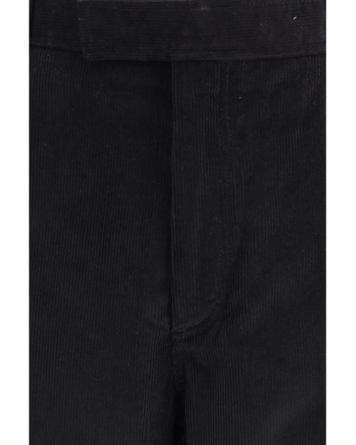 Thom Browne Black Corduroy Chino Pants for men