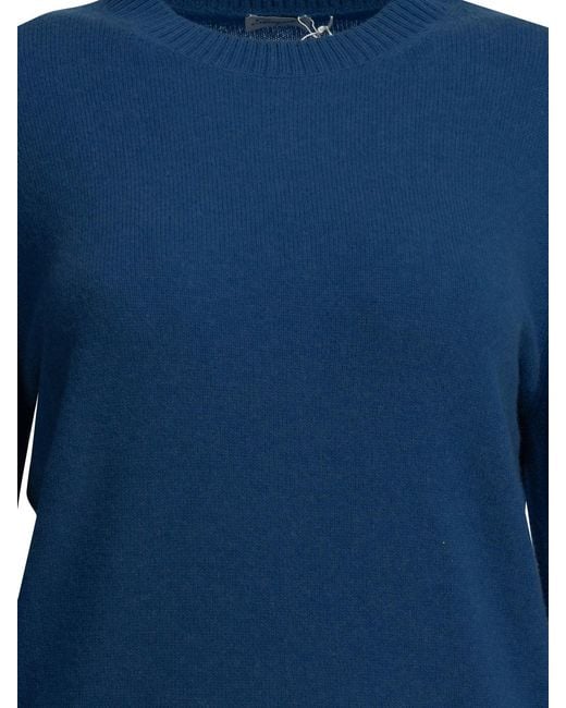 Semler Blue Cashmere Crew-Neck Sweater