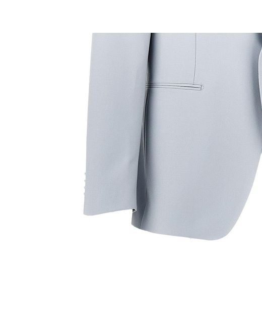 Tagliatore Gray Virgin Wool Single-Breasted Tailored Suit for men