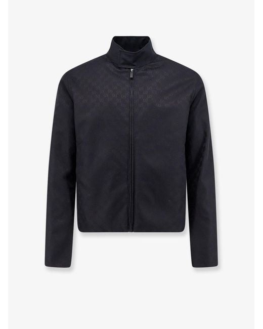 Gucci Blue Gg Cotton Fabric Jacket for men