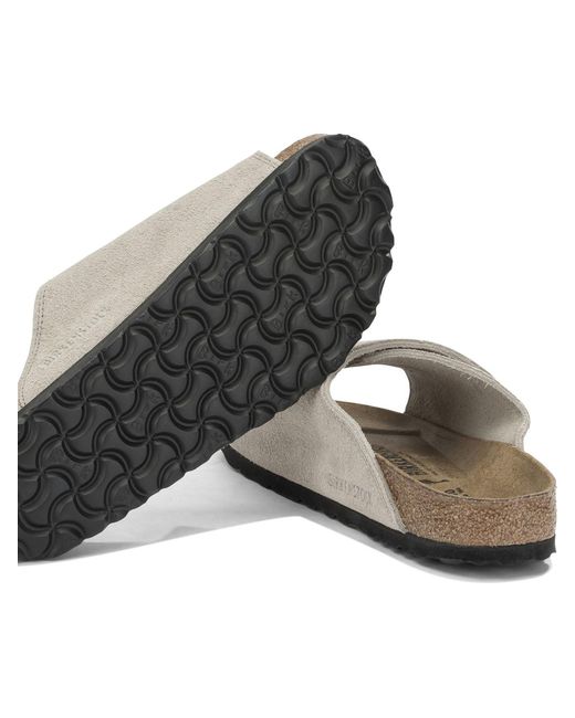 Birkenstock White Solana Low Suede Leather Sandals