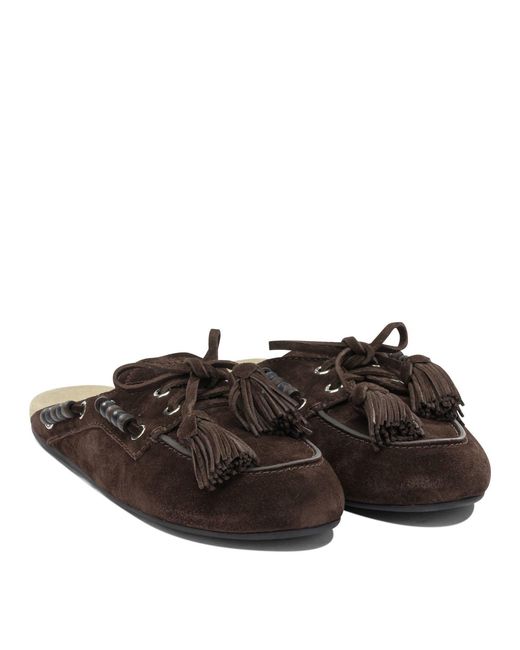 Miu Miu Brown "Deck" Sabot