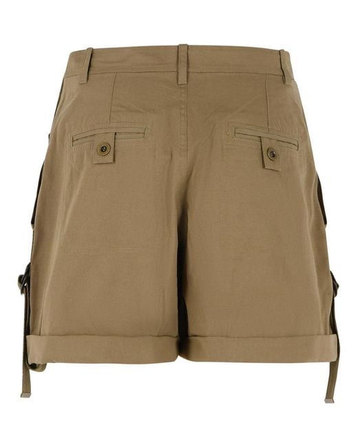 Isabel Marant Natural 'Boniza' 'Kaki' Cotton Shorts