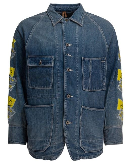 Kapital Blue "Peckish Amifo Sleeve Model" Jacket for men