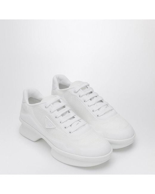 Prada White Re-Nylon Sneakers