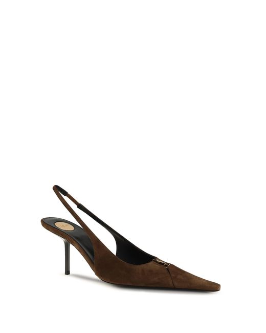 Saint Laurent White Babylone Breteuil Pumps
