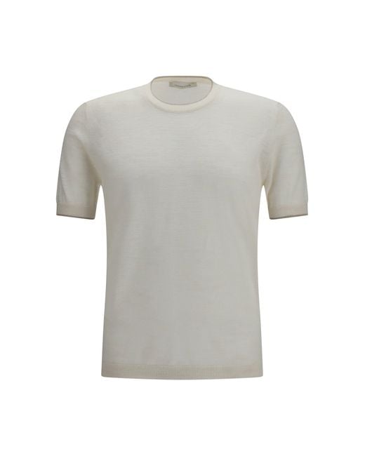 Brooksfield Gray Shirt Short-Sleeved Linen Blend for men