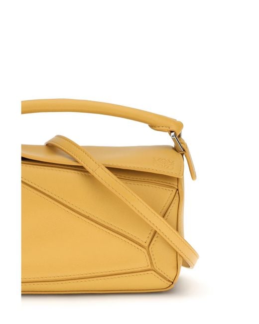 Loewe Metallic Featherlight Puzzle Mini Handbag