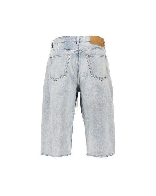 MM6 by Maison Margiela Gray Distressed Denim Shorts for men
