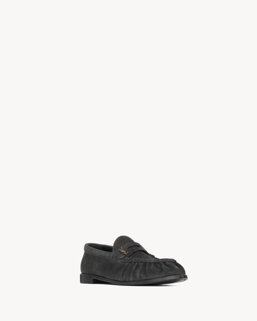 Saint Laurent White Suede Loafers for men