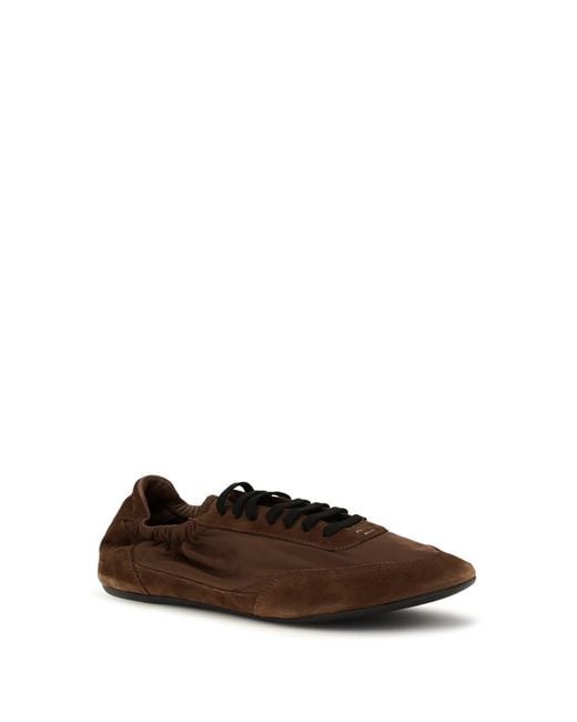 Prada Brown Collapse Sneakers Re-Nylon Suede Palissandro for men