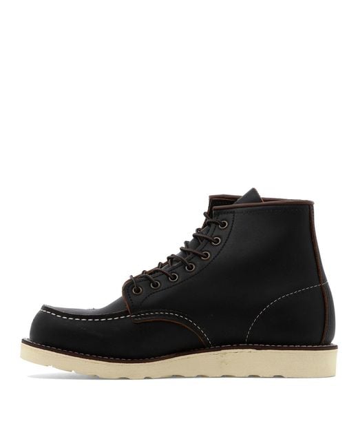 Red Wing Black "Classic Moc" Lace-Up Boots for men