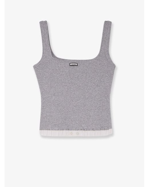 Entire studios Gray Ribbed Cotton Tank Top