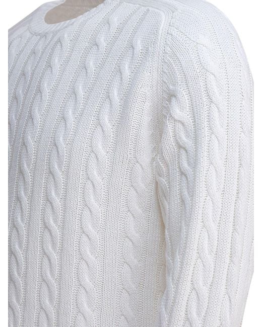 Beams Plus White Lily Yarn Knitwear for men