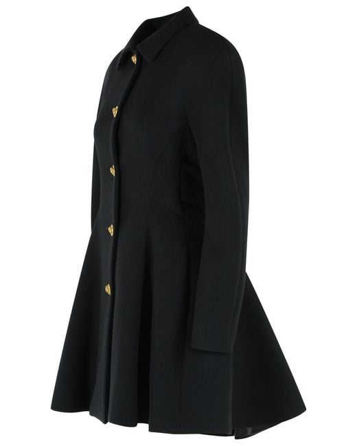 Versace Black Wool Coat