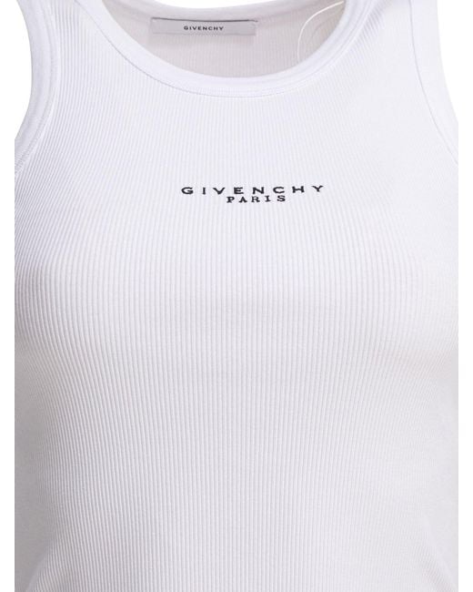 Givenchy White Logo Tank Top