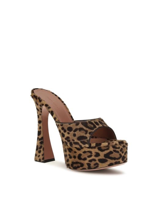 AMINA MUADDI Metallic Dalida Leopard Sandals