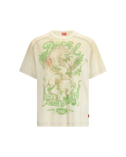 DIESEL Green T-Griffo T-Shirt for men