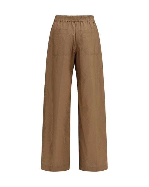 Brunello Cucinelli Brown Pants With Elasticated Waist