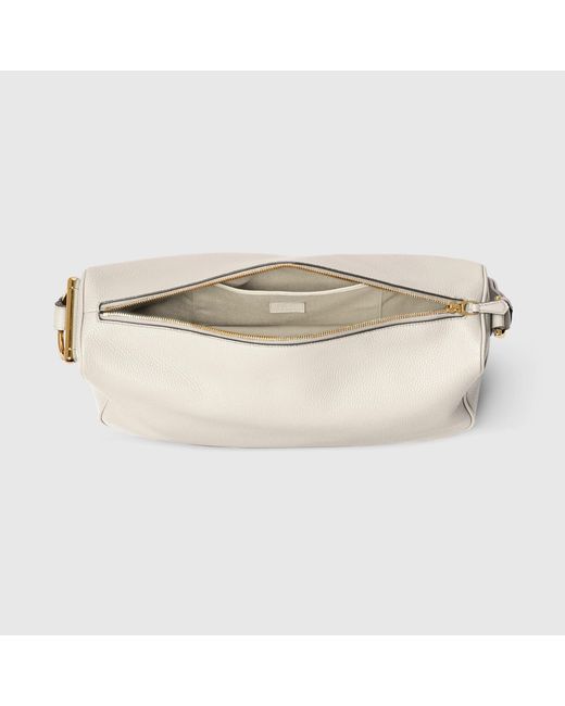 Gucci Natural Half Horsebit" Shoulder Bag