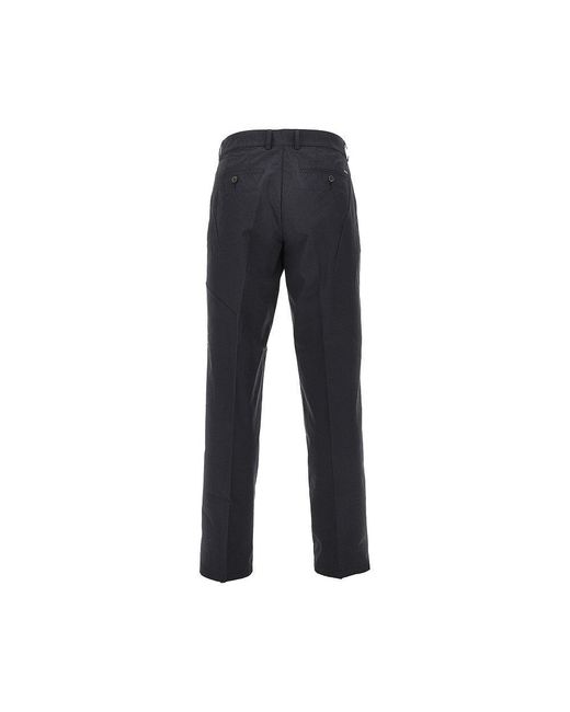 Emporio Armani Black Pima Cotton Pants With Dart for men