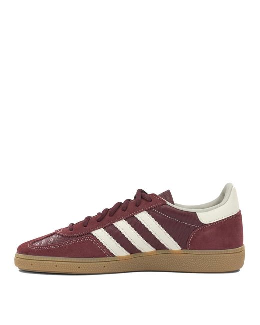 Adidas Originals Brown Handball Spezial Bordeaux Leather Rubber Sneakers