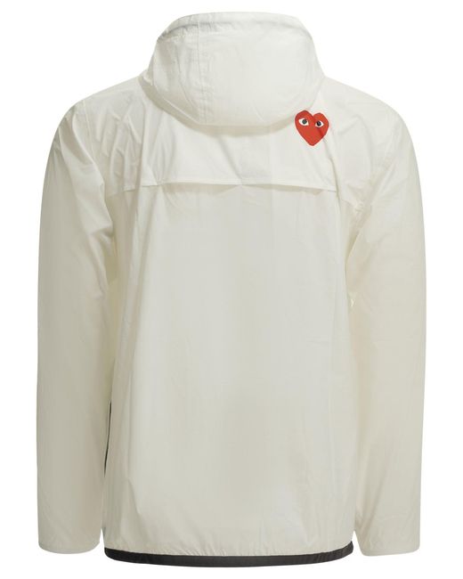 COMME DES GARÇONS PLAY White X K-Way" Raincoat for men