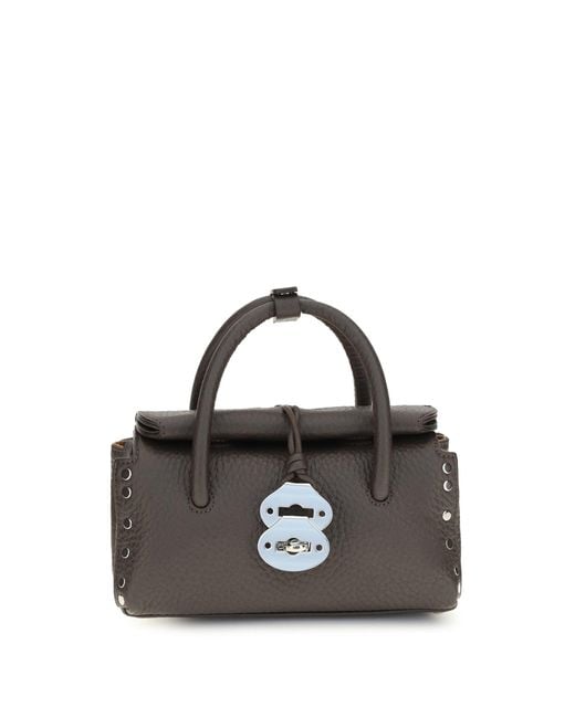 Zanellato Black Handbag Dotta Centauro Baby Calf Leather
