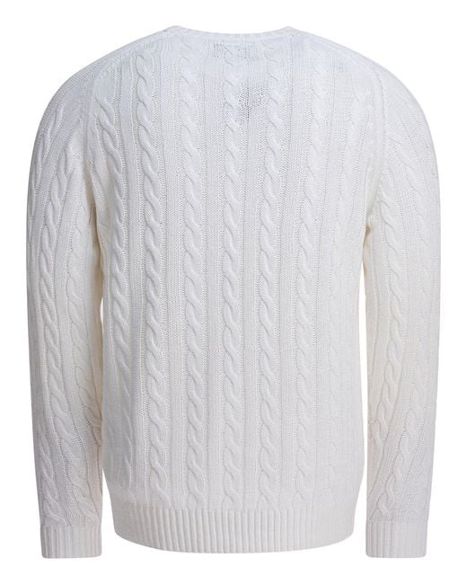 Beams Plus White Lily Yarn Knitwear for men