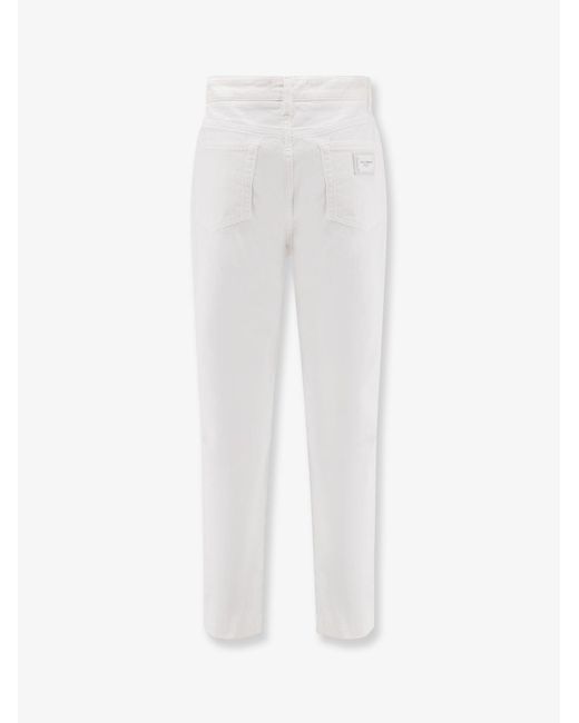 Dolce & Gabbana White Audrey Denim Trousers