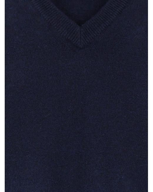 Brunello Cucinelli Blue Cashmere Sweater for men