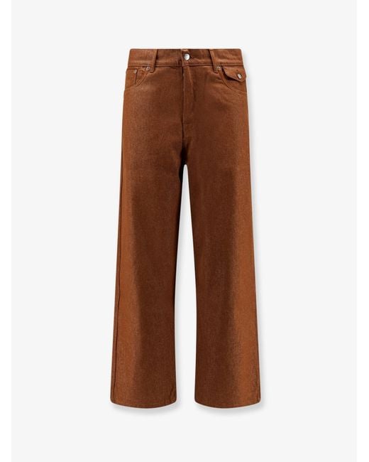 Walk In Paris Brown Trousers Baggy Denim for men