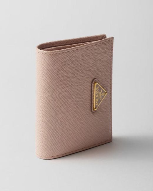 Prada White Saffiano Leather Wallet