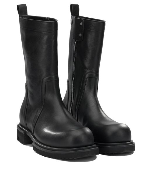Rick Owens Black "Creeper Gabe" Combat Boots