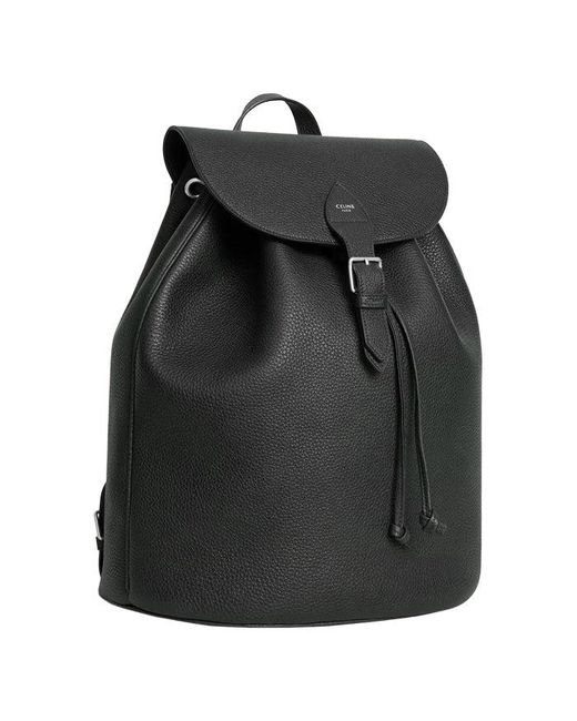 Céline Black "Folco" Leather Backpack for men